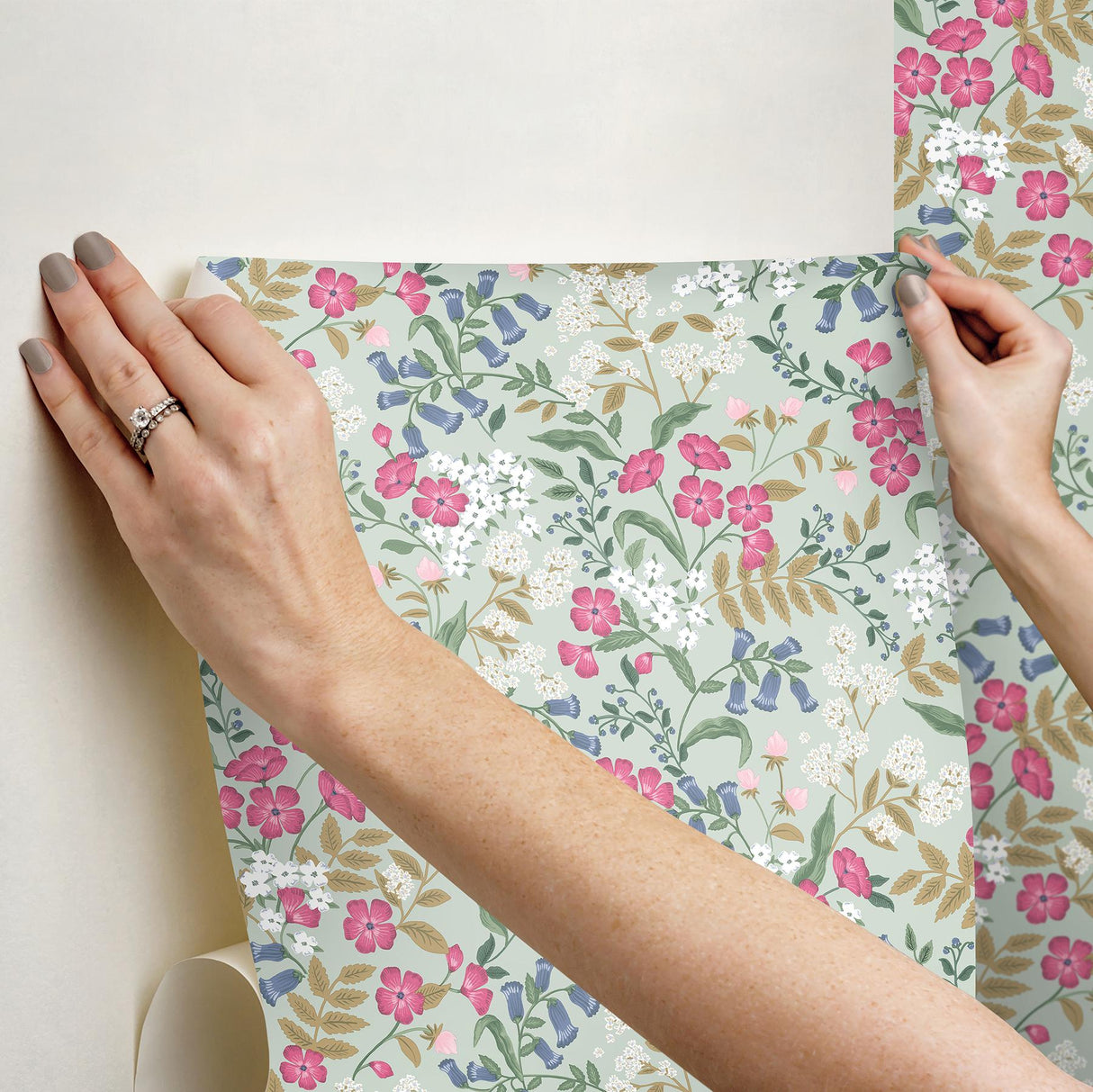 Rifle Paper Co. Sweetbrier Mint Peel And Stick Green Wallpaper