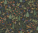 Rifle Paper Co. Woodland Black Peel and Stick Black Wallpaper