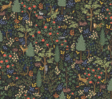 Rifle Paper Co. Woodland Black Peel And Stick Black Wallpaper