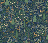 Rifle Paper Co. Woodland Peel And Stick Blue Wallpaper