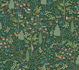 Rifle Paper Co. Woodland Emerald Peel And Stick Green Wallpaper