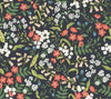 Rifle Paper Co. Sweetbrier Peel And Stick Black Wallpaper