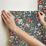 Rifle Paper Co. Sweetbrier Black Peel And Stick Black Wallpaper
