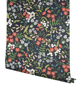 Rifle Paper Co. Sweetbrier Black Peel And Stick Black Wallpaper