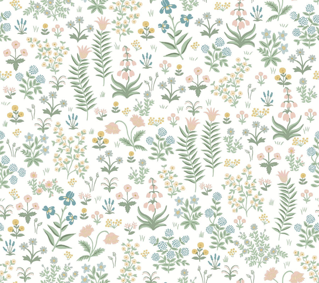 Rifle Paper Co. Menagerie Garden Blush Multicolor Peel and Stick Pink Wallpaper