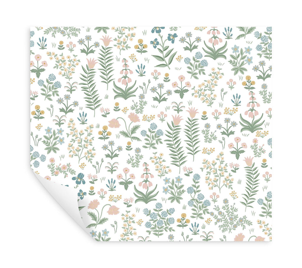 Rifle Paper Co. Menagerie Garden Blush Multicolor Peel And Stick Pink Wallpaper