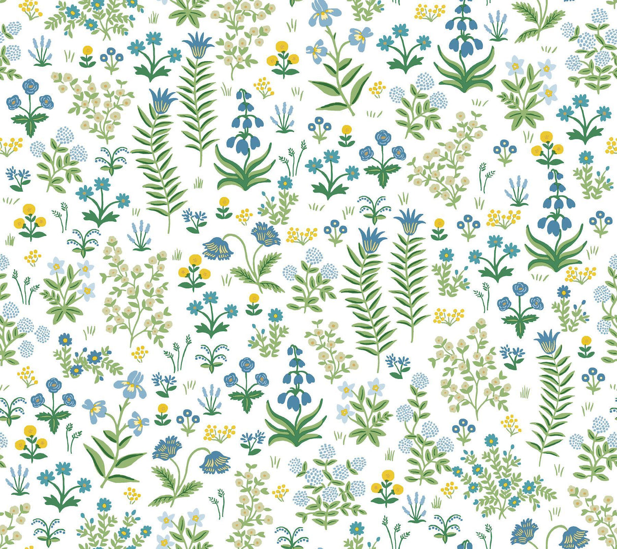 Rifle Paper Co. Menagerie Garden Blue Multicolor Peel and Stick Blue Wallpaper