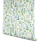 Rifle Paper Co. Menagerie Garden Blue Multicolor Peel And Stick Blue Wallpaper