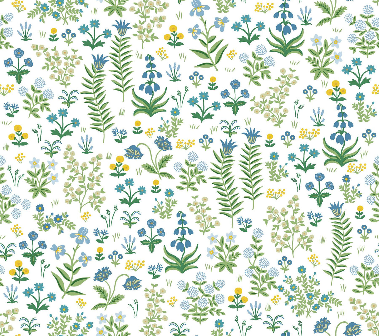 Rifle Paper Co. Menagerie Garden Blue Multicolor Peel And Stick Blue Wallpaper