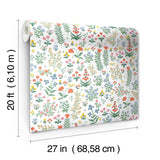 Rifle Paper Co. Menagerie Garden Rose Multicolor Peel And Stick Red Wallpaper