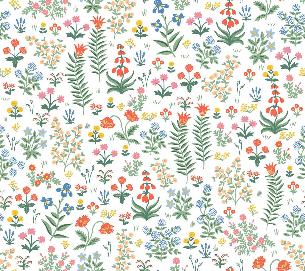 Rifle Paper Co. Menagerie Garden Rose Multicolor Peel and Stick Red Wallpaper