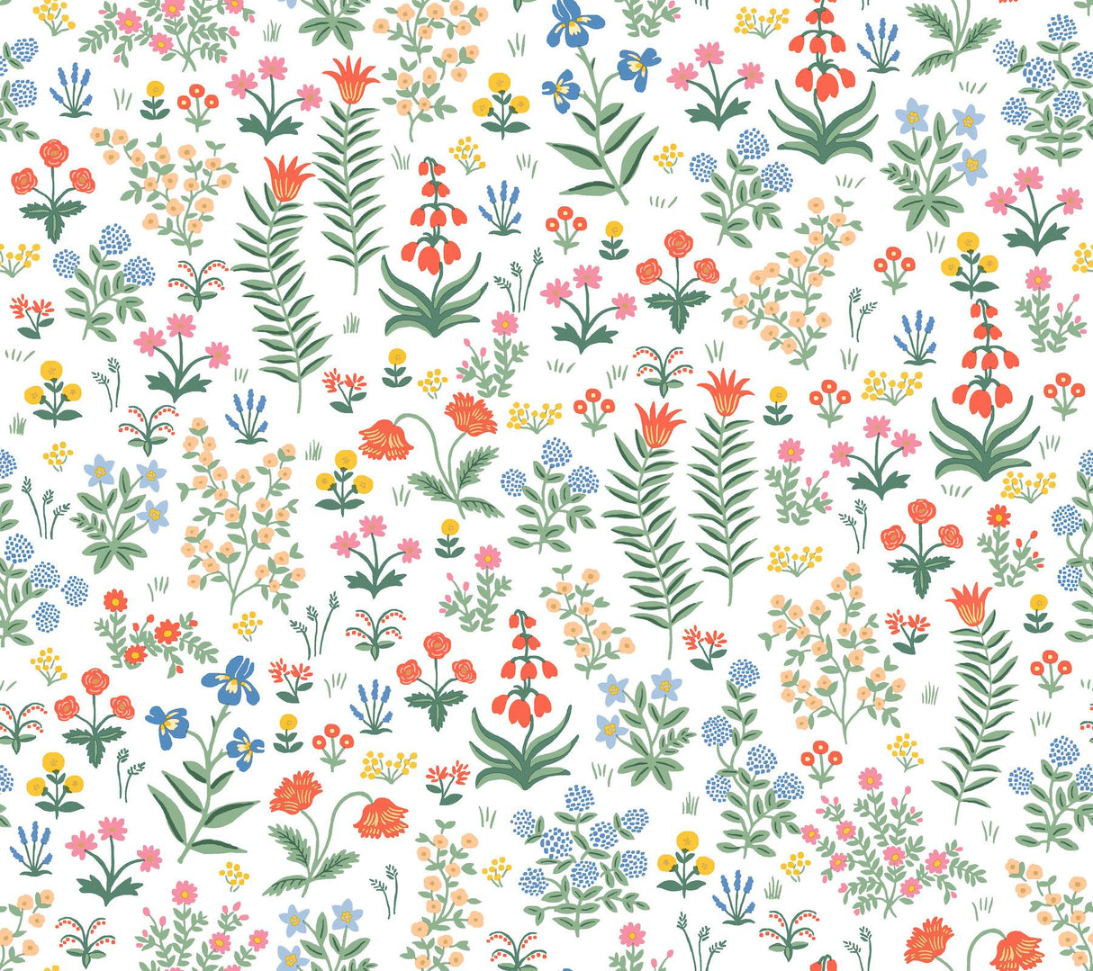 Rifle Paper Co. Menagerie Garden Rose Multicolor Peel And Stick Red Wallpaper