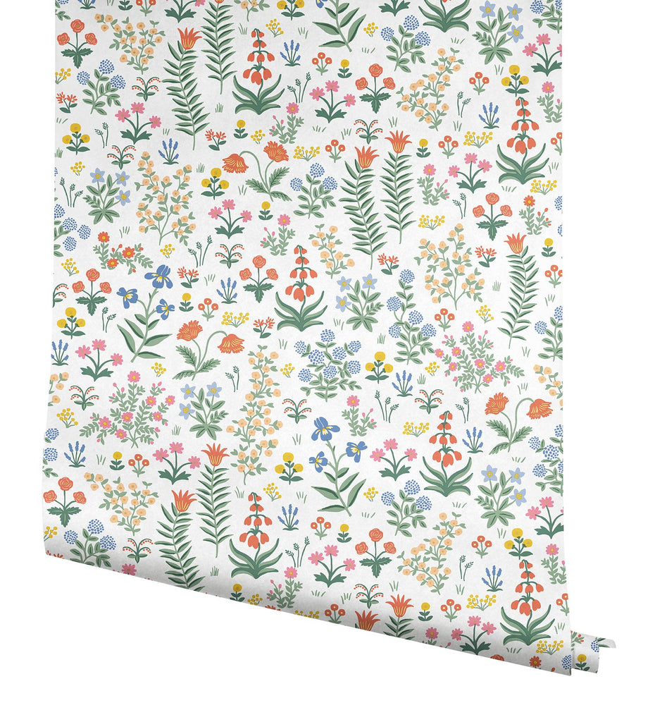 Rifle Paper Co. Menagerie Garden Rose Multicolor Peel And Stick Red Wallpaper