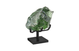Phillips Collection Refractory Glass Sculpture Green On Base Accent