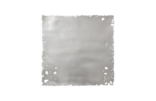 Phillips Galvanized Square Wall Tile Silver Leaf Set 3 Decor