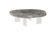 Phillips Collection Floating  on Acrylic Legs Gray Stone Size Varies Coffee Table