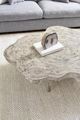 Phillips Floating Coffee Table on Acrylic Legs Gray Stone Size Varies Coffee Tabl