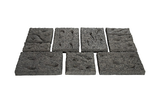 Phillips Collection Etched Rock Puzzle Wall Tiles Set of 9 Accent