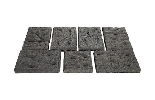 Phillips Etched Rock Puzzle Wall Tiles Set of 9 Decor
