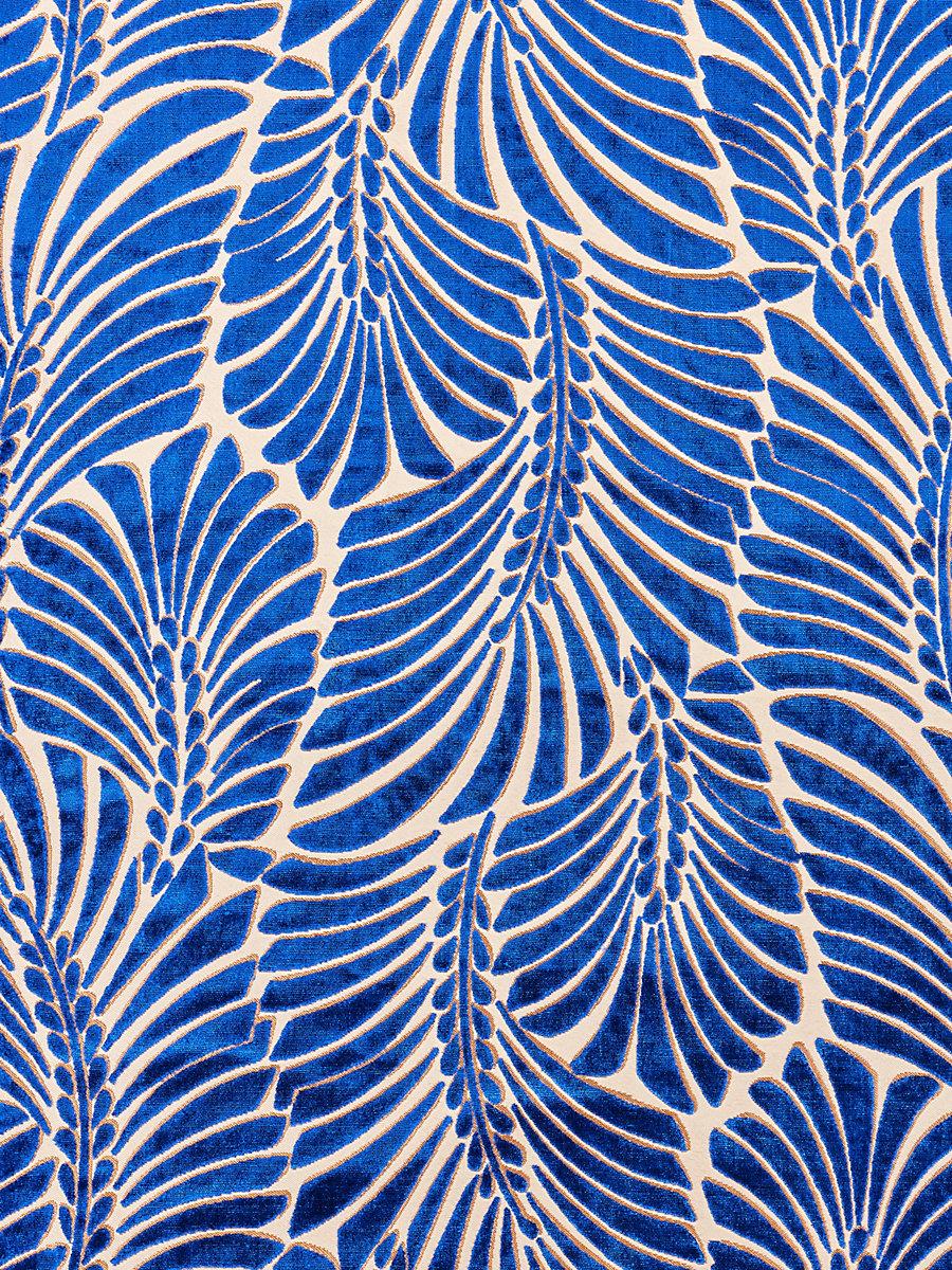 Scalamandre Plumes Silk Velvet Sapphire Fabric