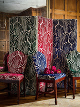 Scalamandre Plumes Silk Velvet Sapphire Fabric