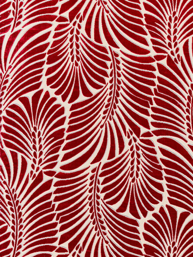 Scalamandre Plumes Silk Velvet Cerise Fabric