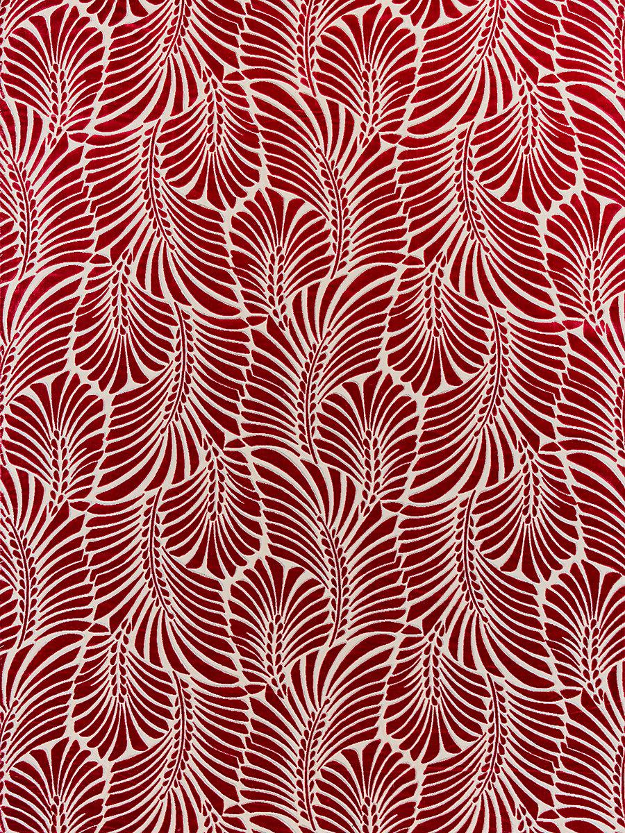 Scalamandre Plumes Silk Velvet Cerise Fabric