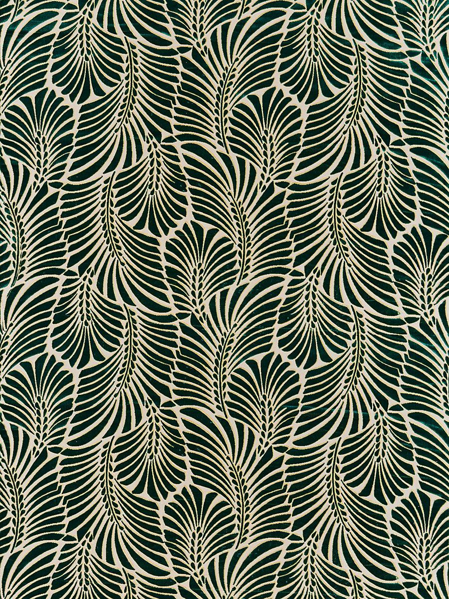 Scalamandre Plumes Silk Velvet Viridian Fabric
