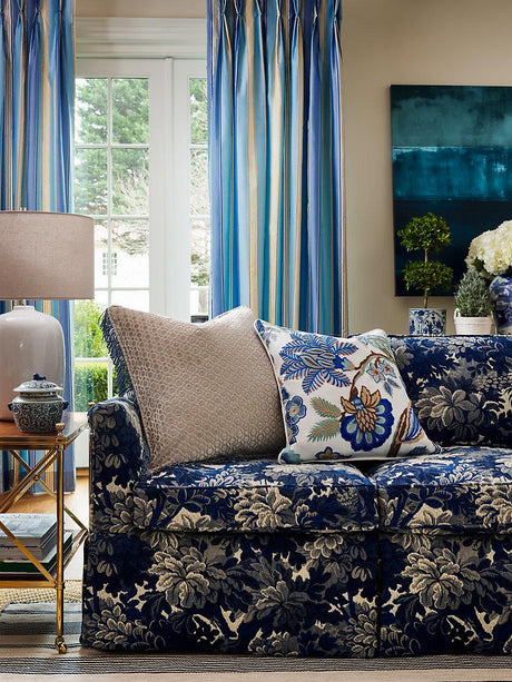 Scalamandre Ridge Edge Blue Shadow Fabric