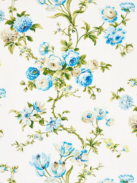 Scalamandre Botanical Garden Porcelain Blue Fabric