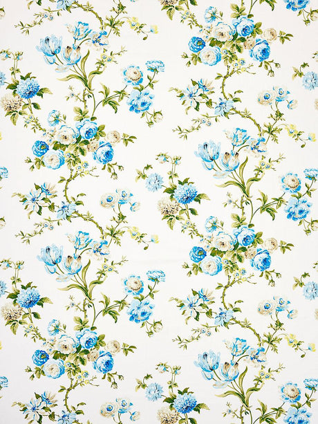 Scalamandre Botanical Garden Porcelain Blue Fabric