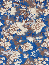 Scalamandre Tails Tale Blue Wood Fabric