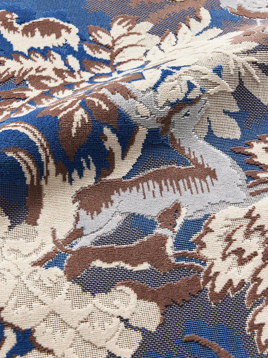 Scalamandre Tails Tale Blue Wood Fabric
