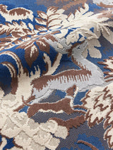 Scalamandre Tails Tale Blue Wood Fabric