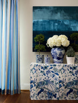 Scalamandre Charlotte Stripe Marine Fabric