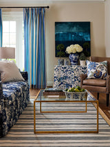 Scalamandre Charlotte Stripe Marine Fabric