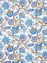 Scalamandre Hillside Crewel Blue Wood Fabric