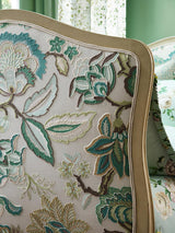 Scalamandre Hillside Crewel Celadon Fabric