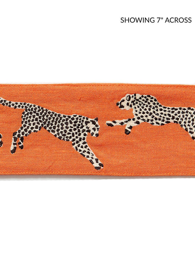 Scalamandre LEAPING CHEETAH EMBRDRY TAPE CLEMENTINE Trim