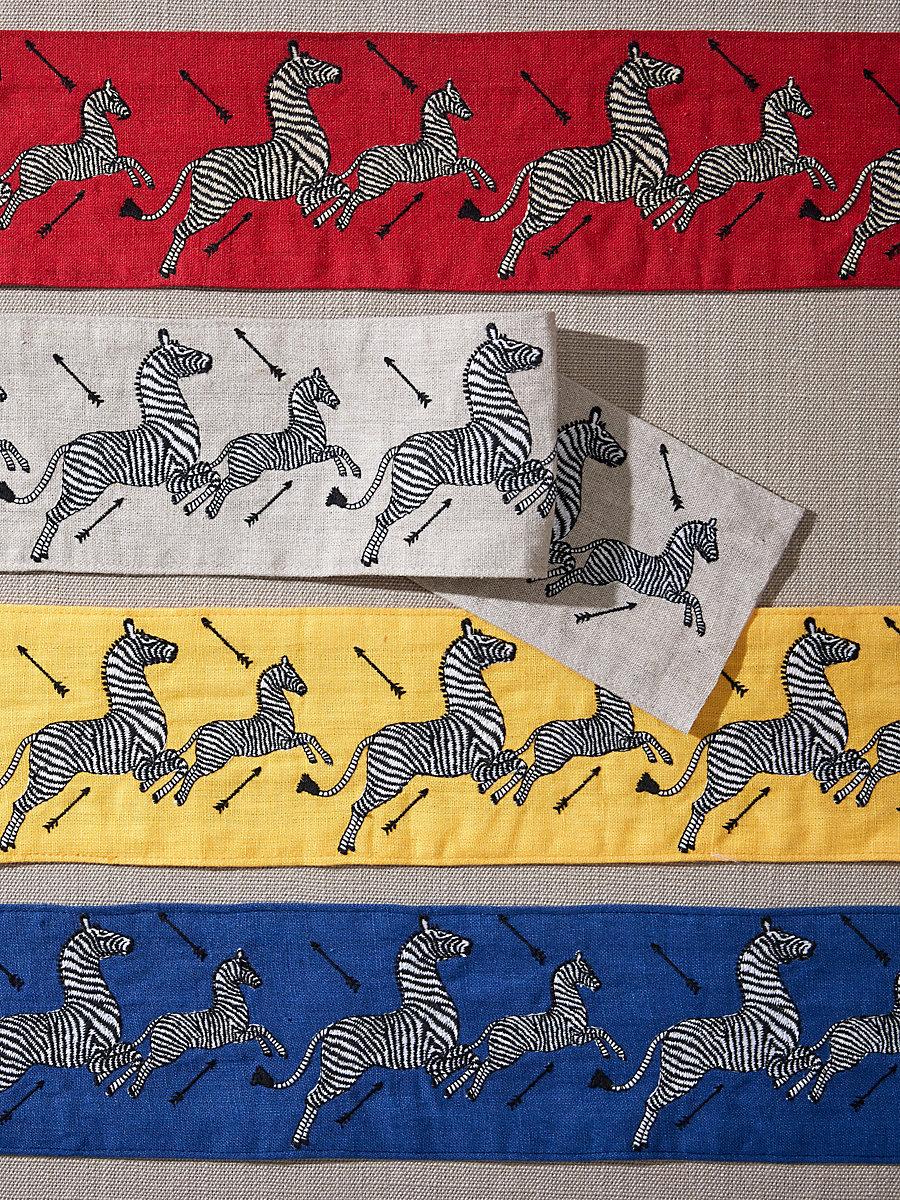 Scalamandre Zebras Embroidered Tape Linen Trim