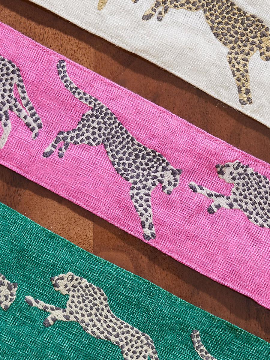 Scalamandre Leaping Cheetah Embrdry Tape Bubblegum Trim