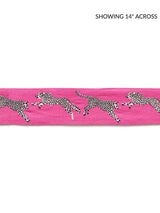 Scalamandre Leaping Cheetah Embrdry Tape Bubblegum Trim