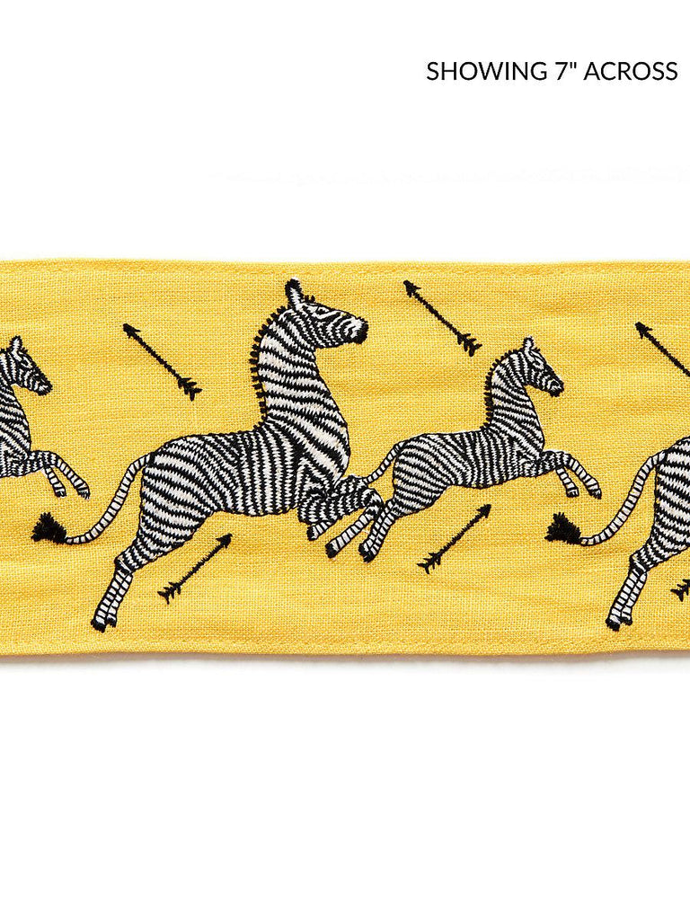 Scalamandre ZEBRAS EMBROIDERED TAPE YELLOW Trim
