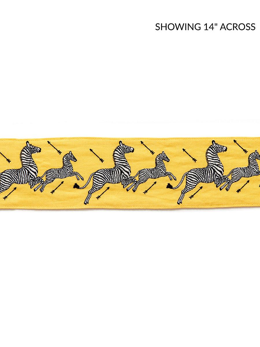 Scalamandre Zebras Embroidered Tape Yellow Trim