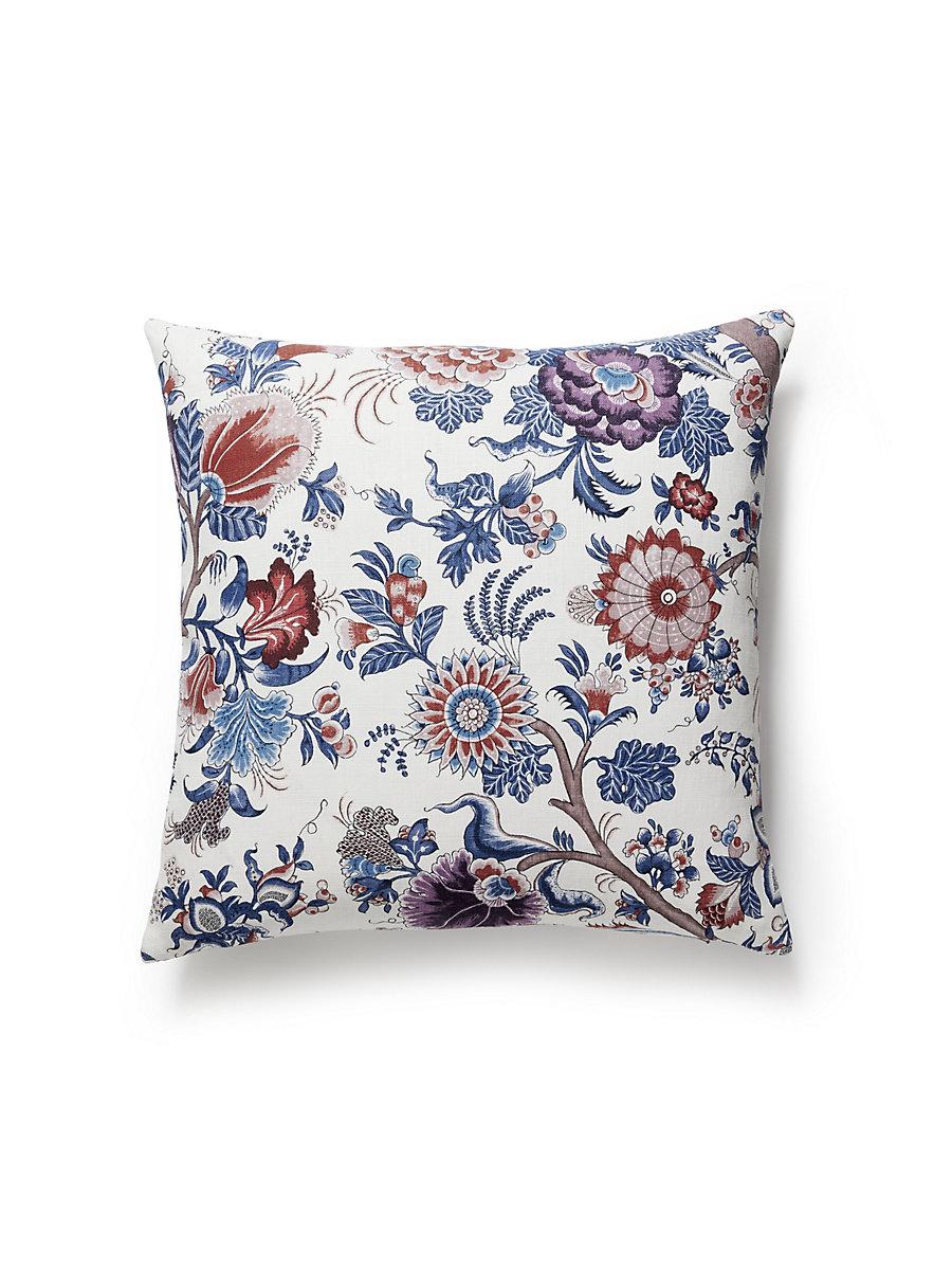 Scalamandre Met Palampore 22 X 22 - Red Multi Decorative Pillow