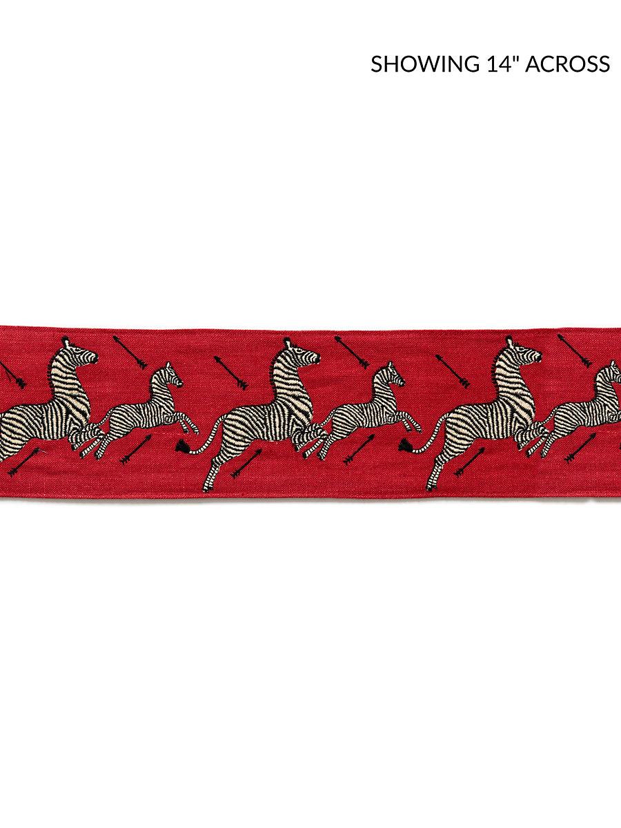 Scalamandre Zebras Embroidered Tape Masai Red Trim