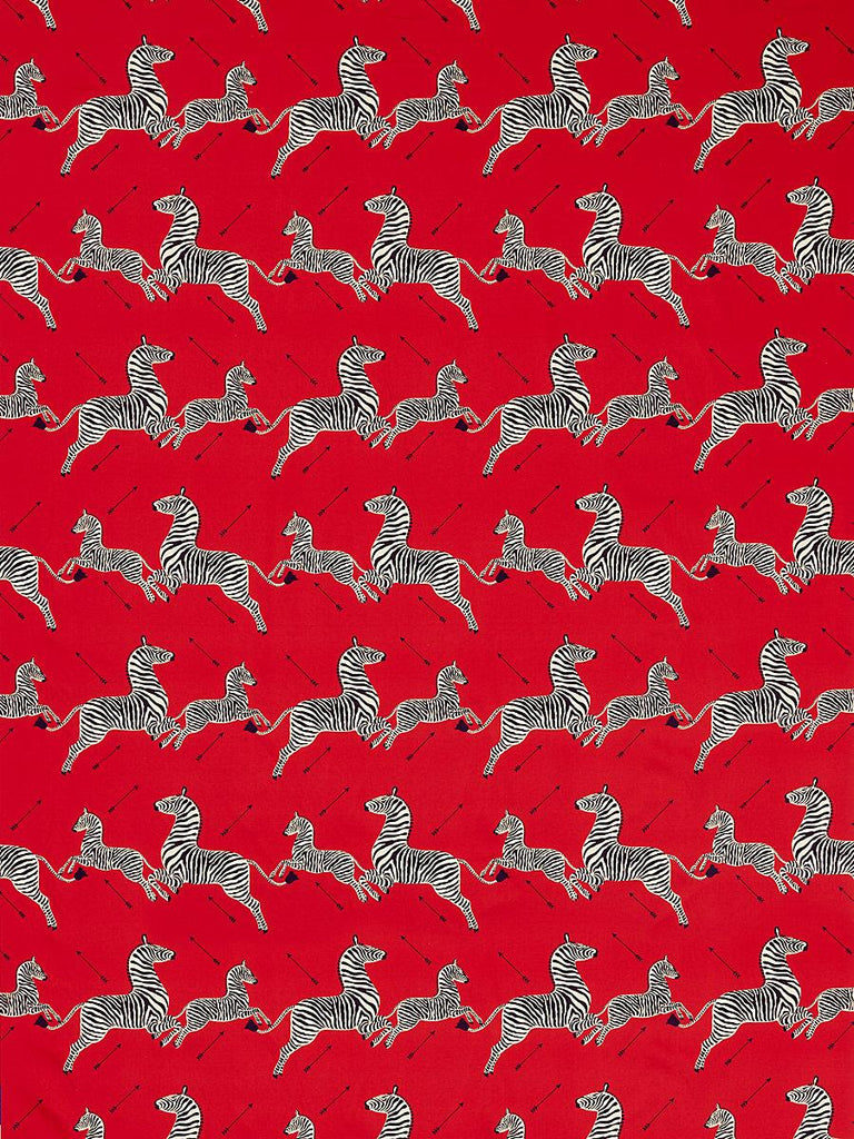 Scalamandre Zebras Petite Masai Red Fabric