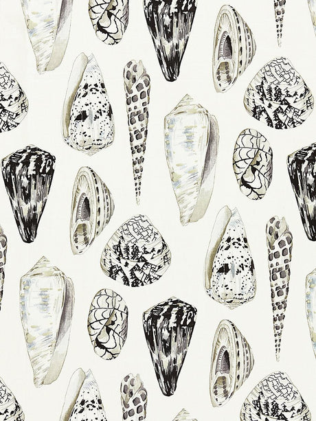 Scalamandre Coquina Linen Print Graphite Fabric