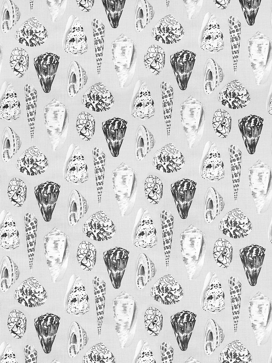 Scalamandre Coquina Linen Print Graphite Fabric