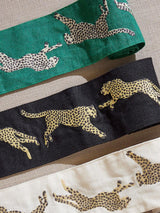 Scalamandre Leaping Cheetah Embrdry Tape Black Magic Trim